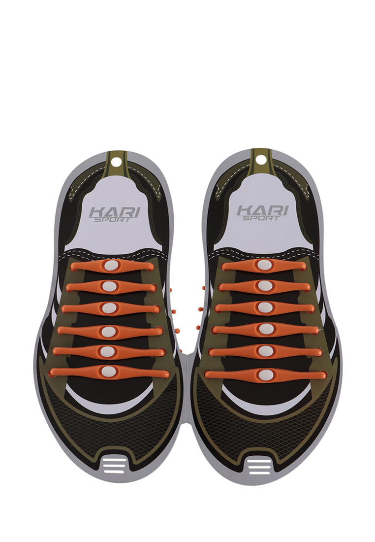 фото Шнурки для обуви kari 199943 оранжевые