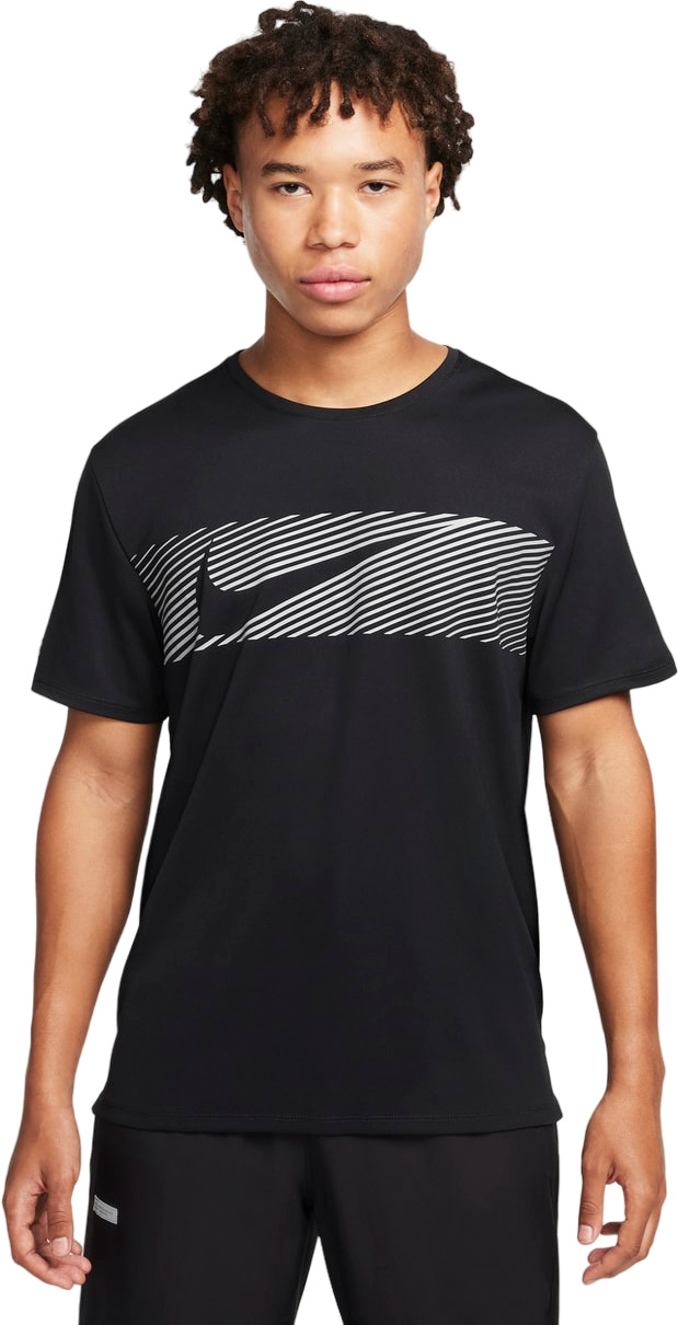 

Футболка мужская Nike M NK FLASH MILER TOP черная XL, Черный, M NK FLASH MILER TOP