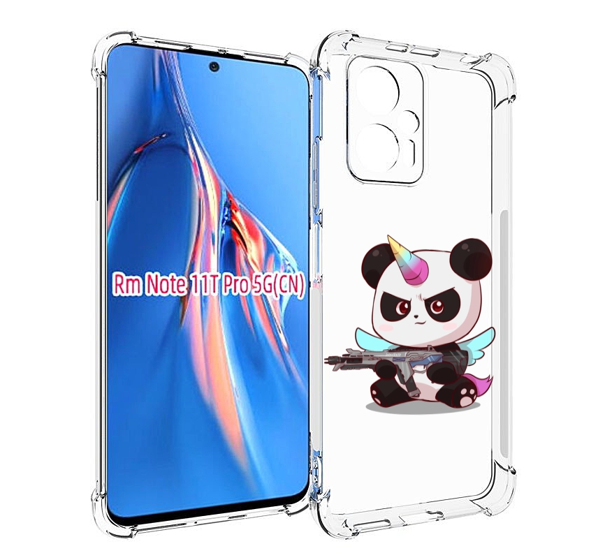 

Чехол MyPads панда-единорог детский для Xiaomi Redmi Note 11T Pro / 11T Pro Plus / Poco..., Прозрачный, Tocco
