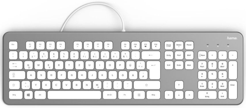 Проводная клавиатура Hama KC-700 Silver/White (R1182651)