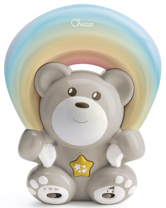 Игрушка-проектор Chicco Радужный мишка, 0м+, цвет нейтральный игрушка проектор chicco лисенок 0м