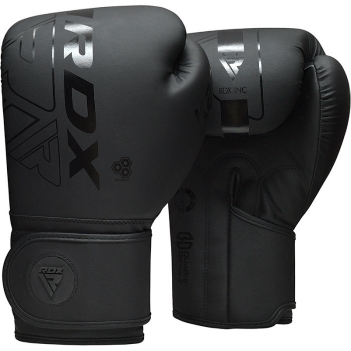 Боксерские перчатки RDX F6 KARA черные 12 унций