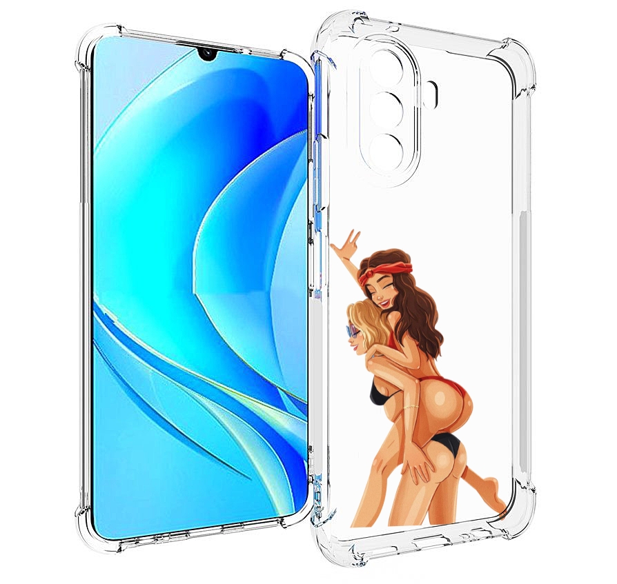 

Чехол MyPads две-подружки-в-купальниках женский для Huawei Nova Y70 / Nova Y70 Plus, Прозрачный, Tocco