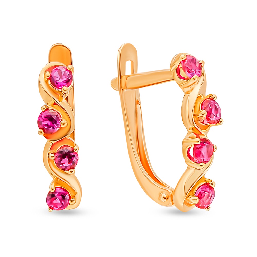 

Серьги из красного золота с рубином искусственным 585Gold 199000059, 199000059