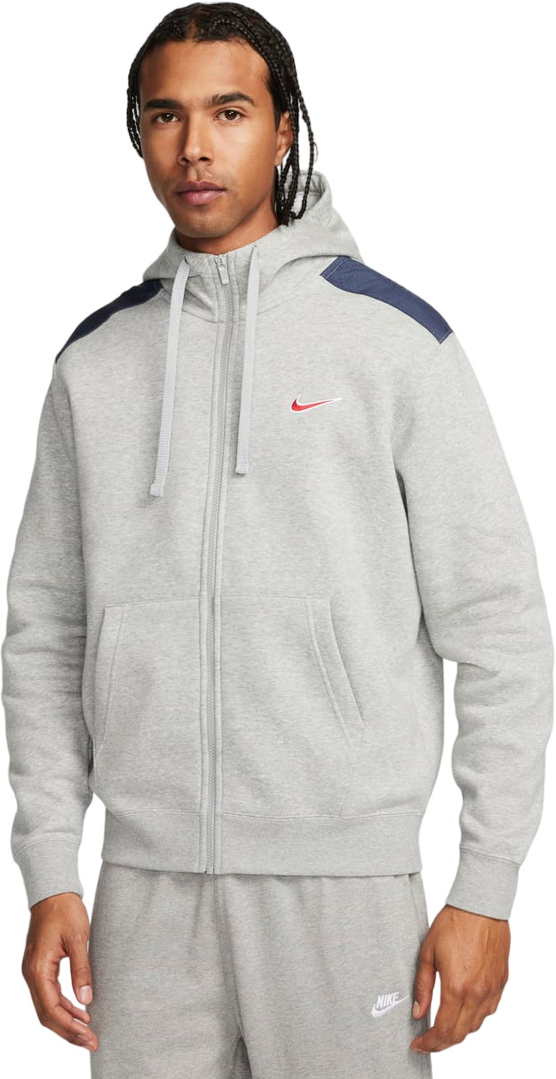 Толстовка мужская Nike M NSW SP FLC FZ HOODIE BB серая 2XL