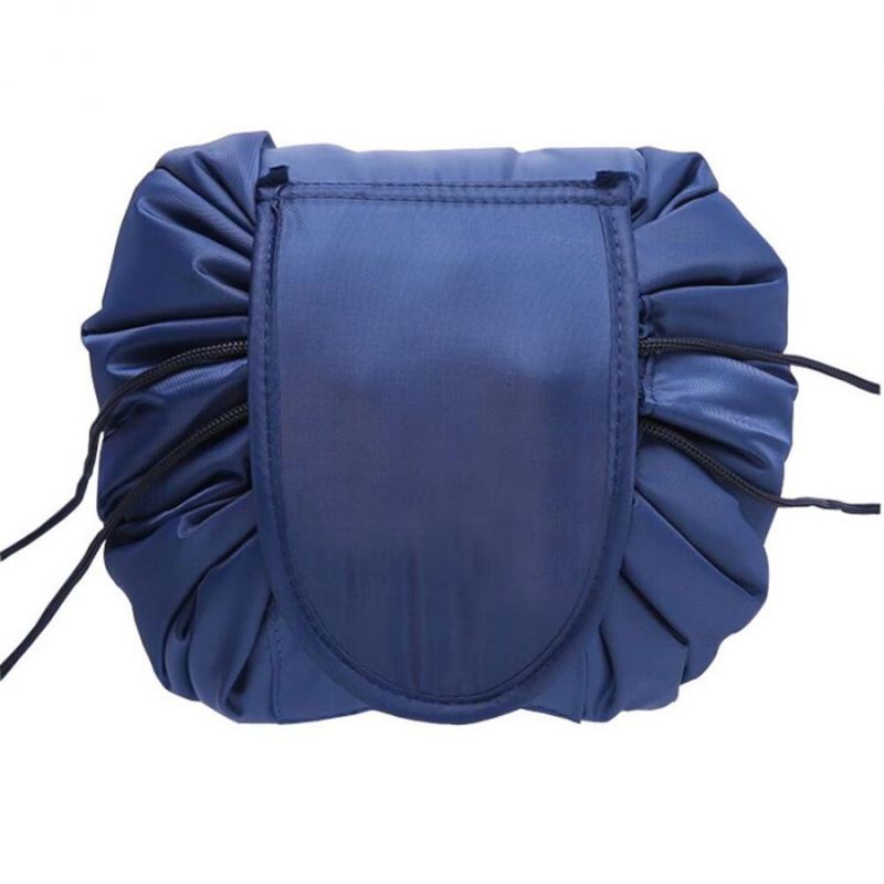 Ленивая нейлоновая косметичка-мешок на липучке Ripoma K-5457 синяя