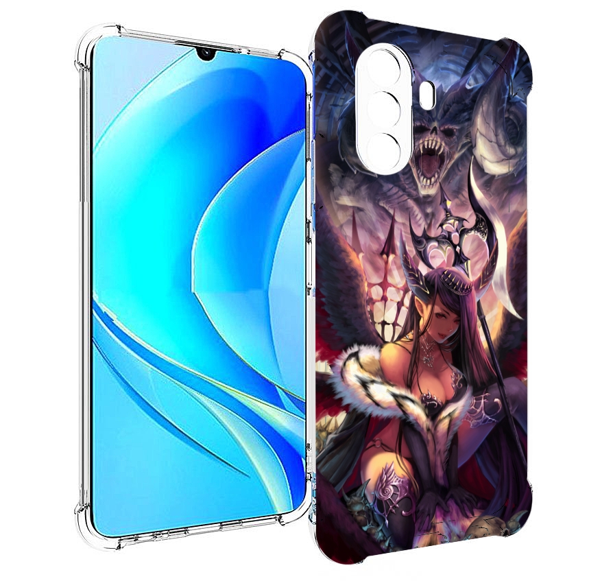 

Чехол MyPads девушка с демоном на фоне женский для Huawei Nova Y70 / Nova Y70 Plus, Прозрачный, Tocco