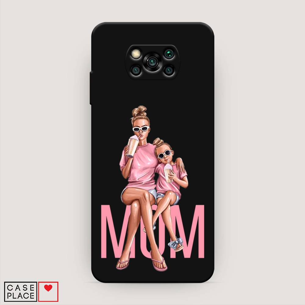 фото Матовый силиконовый чехол "lovely mom" на xiaomi poco x3 nfc awog