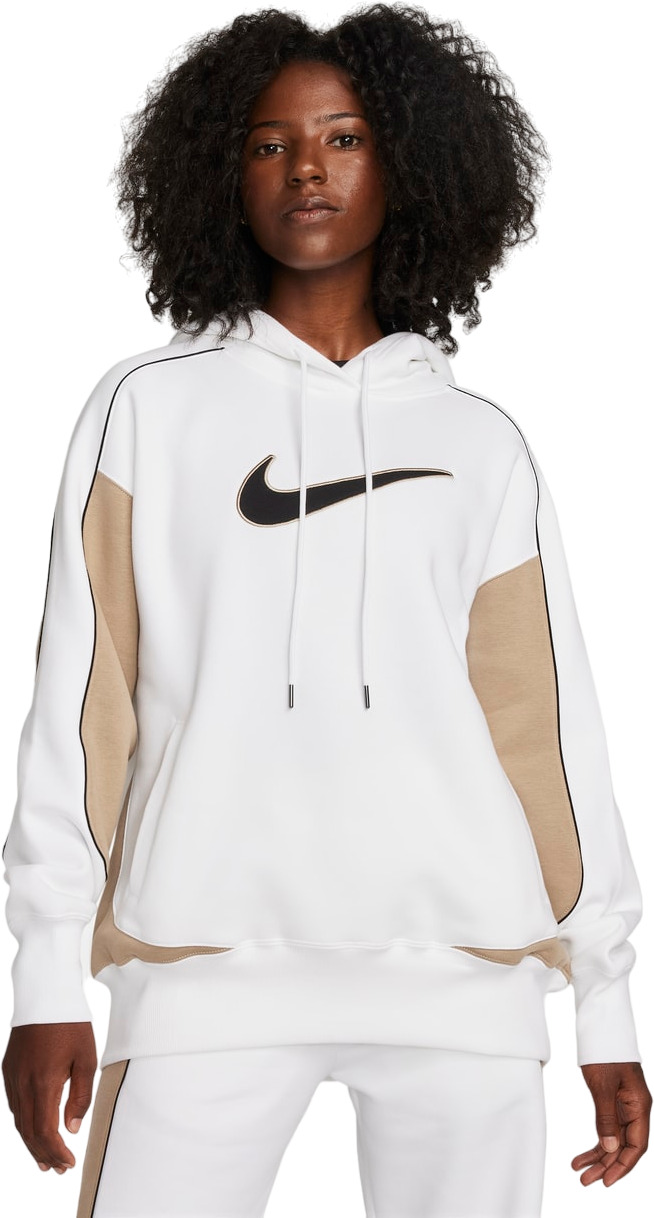 

Худи женское Nike W NSW FLC OS PO HDY SW белое S, Белый, W NSW FLC OS PO HDY SW