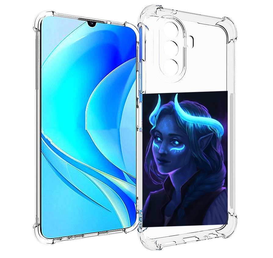 

Чехол MyPads девушка синяя ледяная женский для Huawei Nova Y70 / Nova Y70 Plus, Прозрачный, Tocco