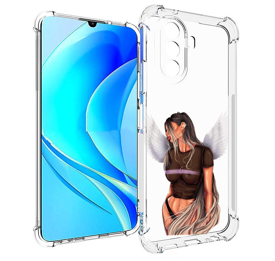 

Чехол MyPads девушка-ангел-с-крыльями женский для Huawei Nova Y70 / Nova Y70 Plus, Прозрачный, Tocco