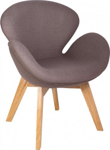 Кресло с обивкой ReeHouse Swan A062 Натуральный, серый