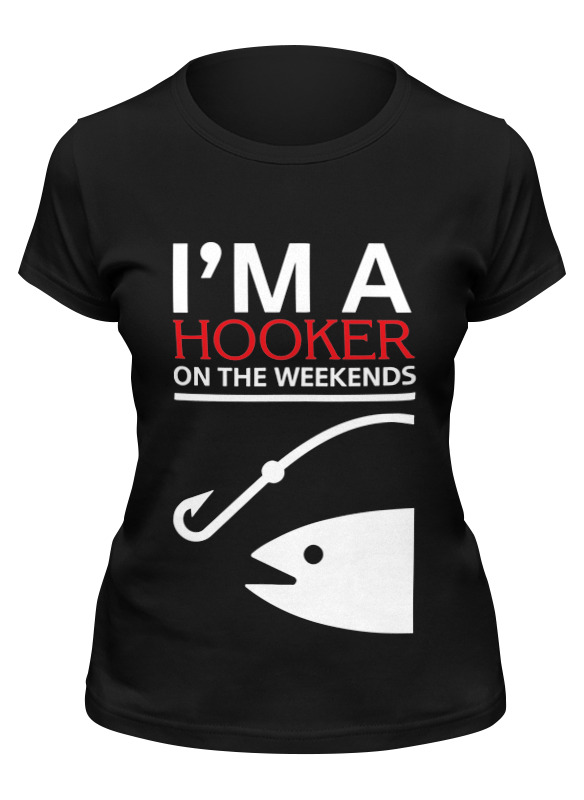 

Футболка женская Printio I m hooker черная S, Черный, I m hooker