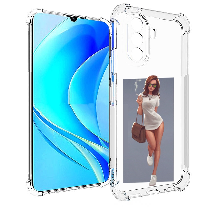 

Чехол MyPads девушка-в-белой-футболке женский для Huawei Nova Y70 / Nova Y70 Plus, Прозрачный, Tocco