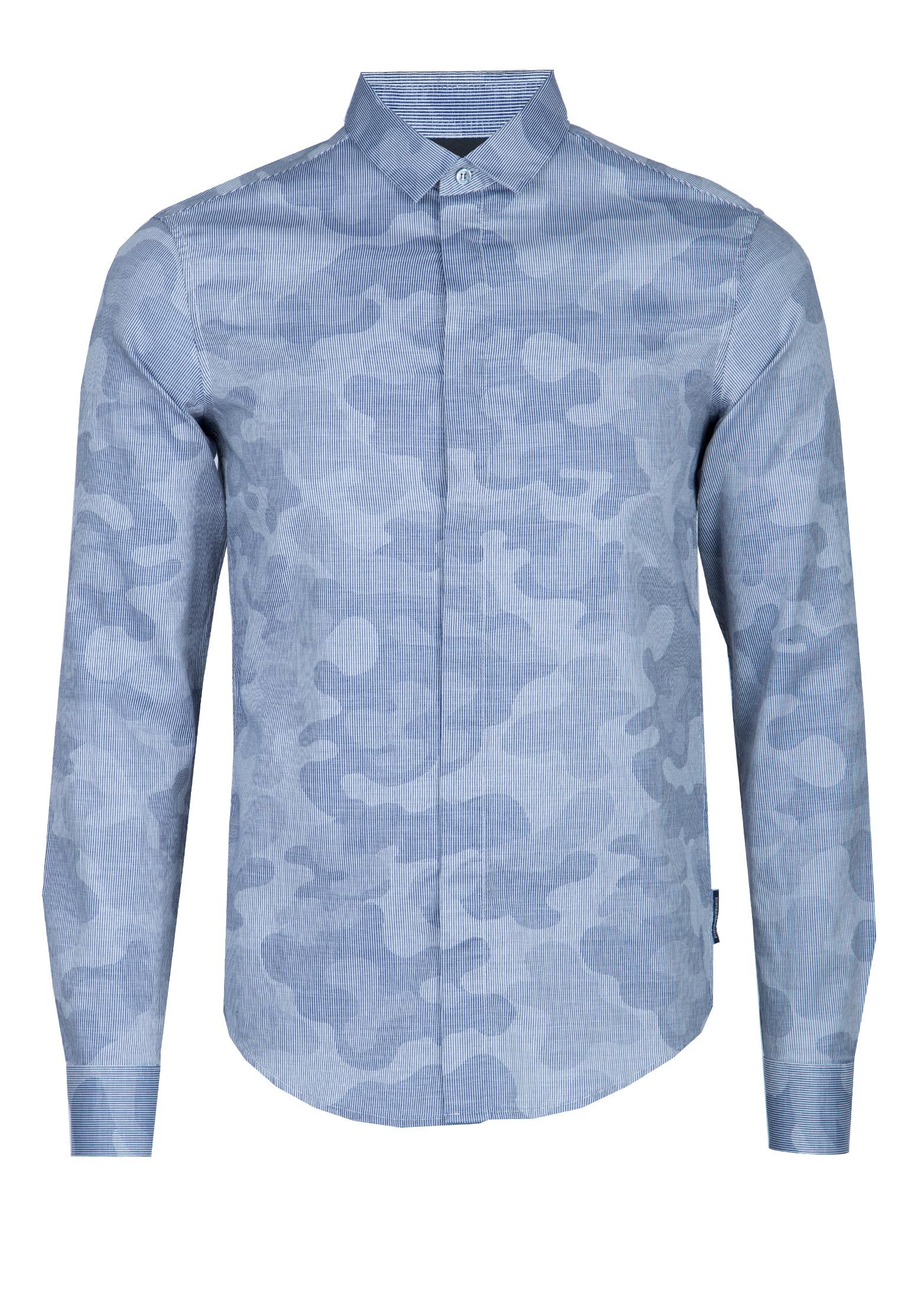 Рубашка мужская Emporio Armani 99153 синяя XS