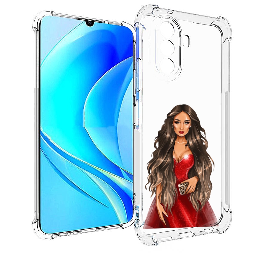 

Чехол MyPads девушка-в-вечернем-платье женский для Huawei Nova Y70 / Nova Y70 Plus, Прозрачный, Tocco