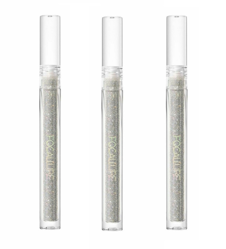 Тени Focallure для век жидкие с глиттером Glittering Liquid Eyeshadow тон S01 1.5 г 3 шт