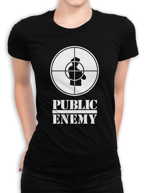 

Футболка женская Design Heroes Public Enemy черная S, Public Enemy