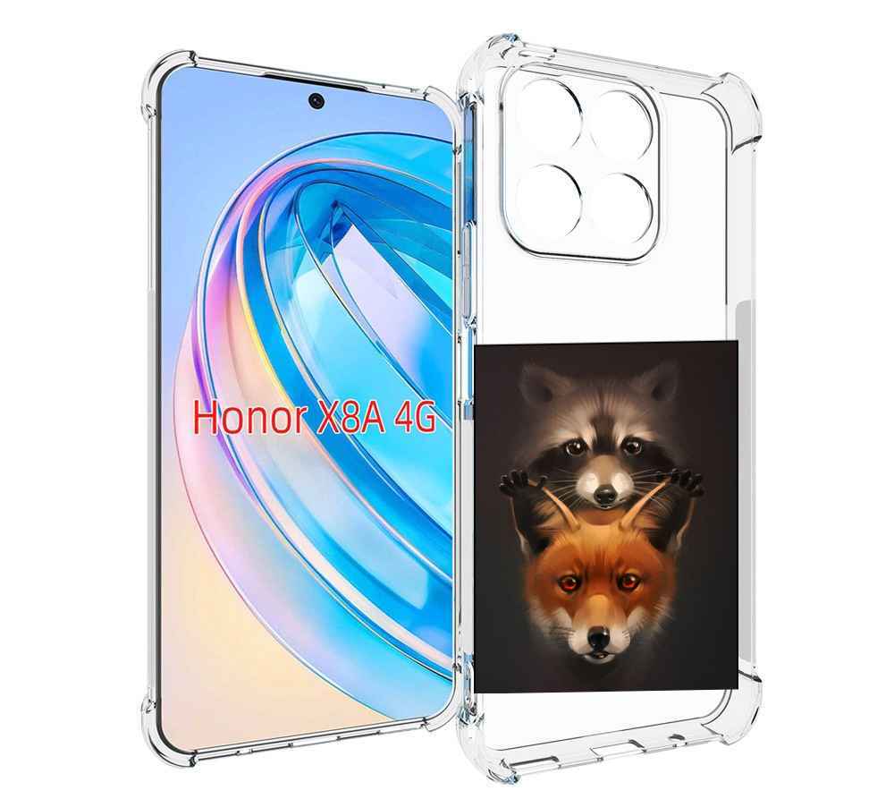 

Чехол MyPads енотик-лисенок для Honor X8a, Tocco