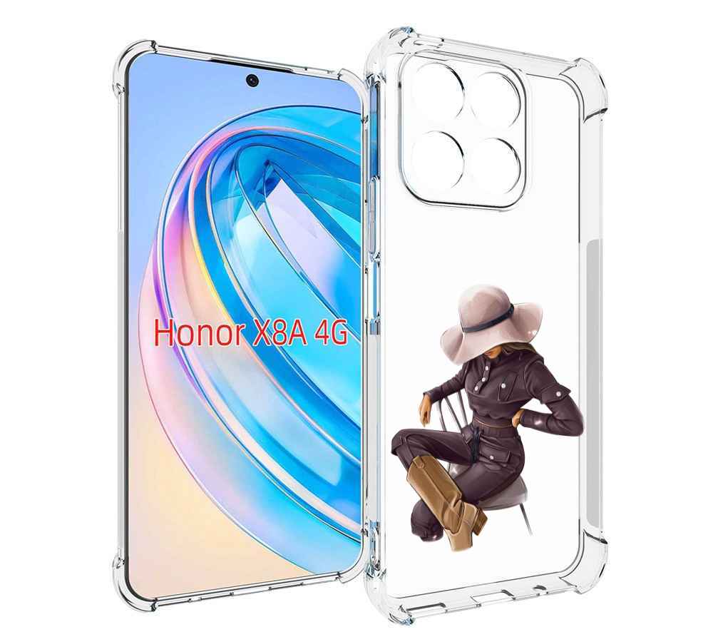 

Чехол MyPads загадочная-девушка-в-костюме женский для Honor X8a, Tocco