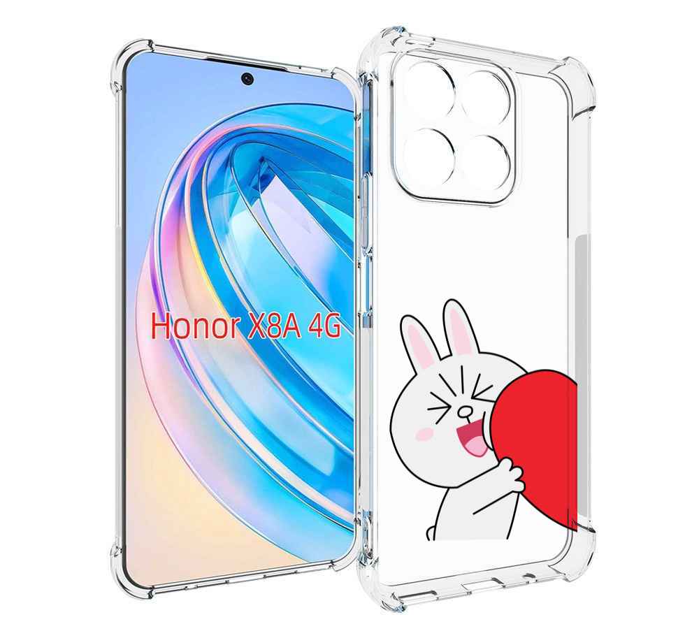 

Чехол MyPads зайчик-с-полуседрцем для Honor X8a, Tocco