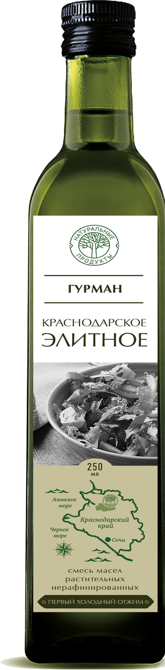 Масло Натуральные продукты Краснодарское элитное Гурман смесь масел 250 мл