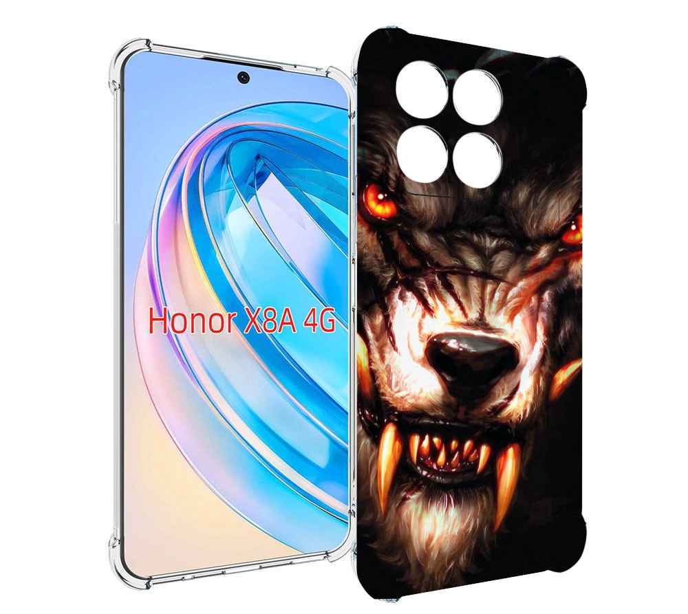 

Чехол MyPads злой голодный волк мужской для Honor X8a, Tocco
