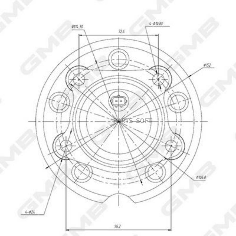 

GMB GH33190A Ступичный узел задний GMB