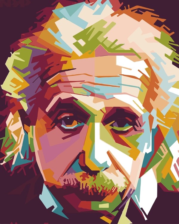 фото Картина по номерам артвентура альберт эйнштейн