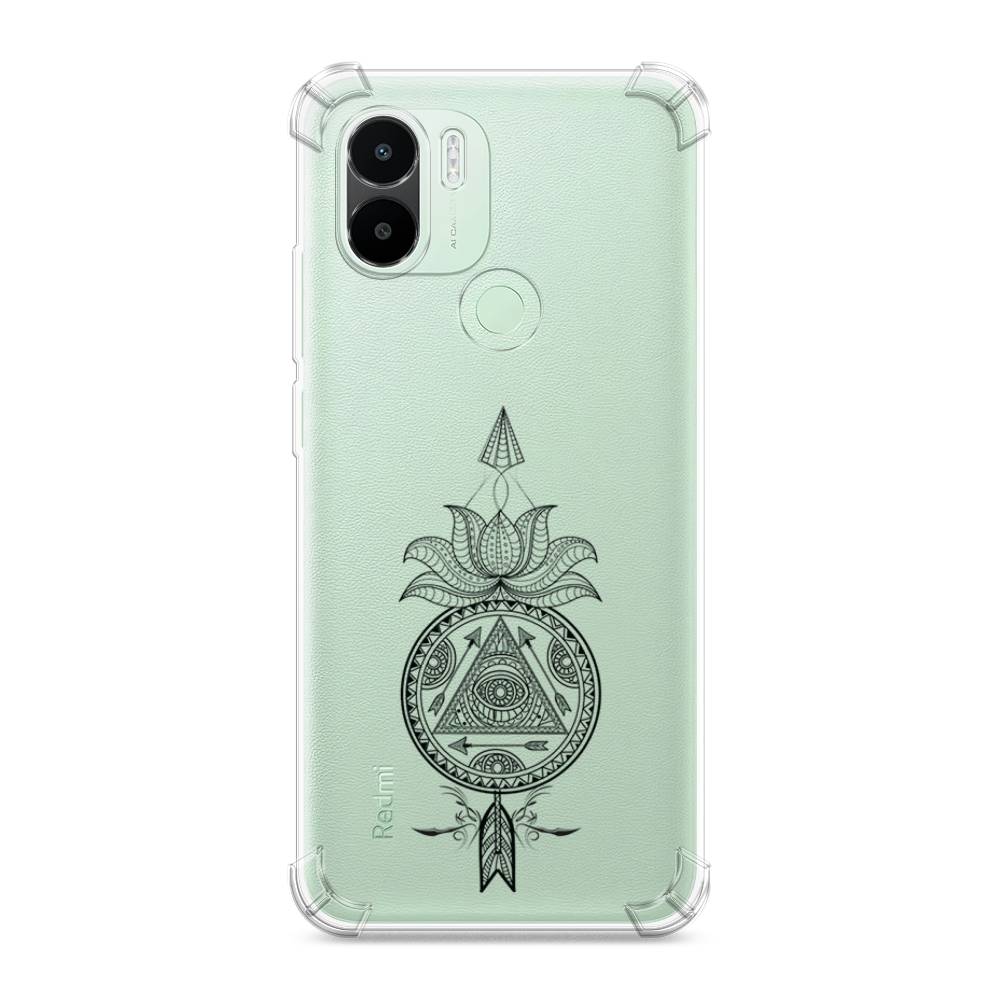 

Чехол Awog на Xiaomi Redmi A1+/A2+ "Талисман арт черный", Серый, 318551-1