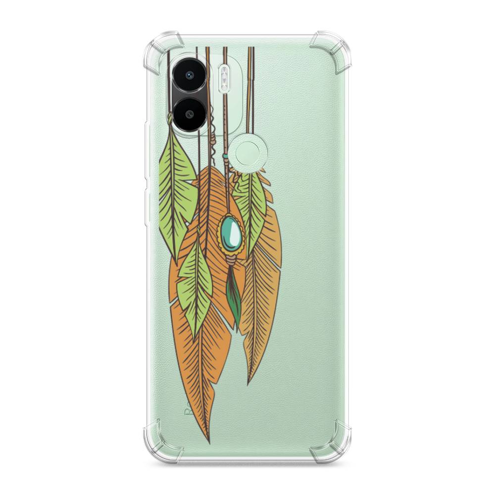 

Чехол Awog на Xiaomi Redmi A1+/A2+ "Оберег перья", Коричневый, 318551-1