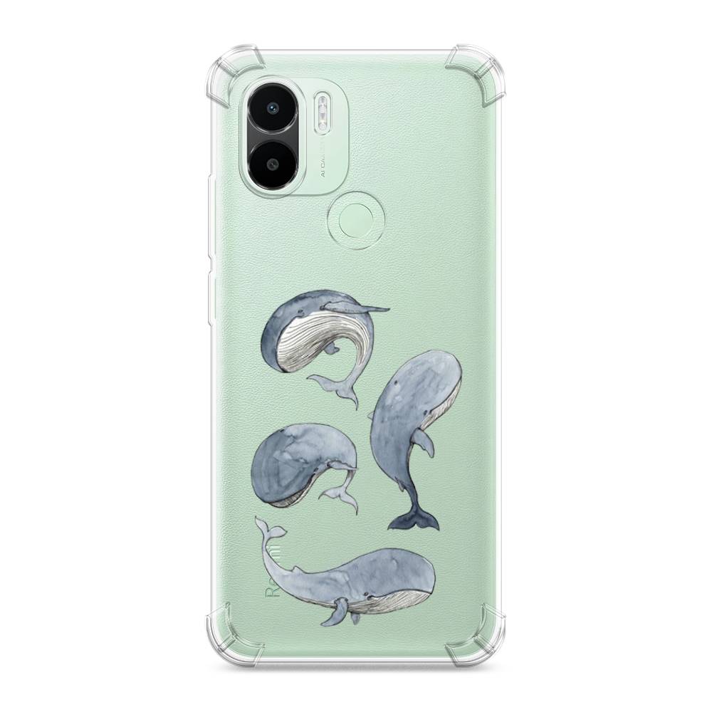 

Чехол Awog на Xiaomi Redmi A1+/A2+ "Киты", Белый;прозрачный;голубой, 318551-1