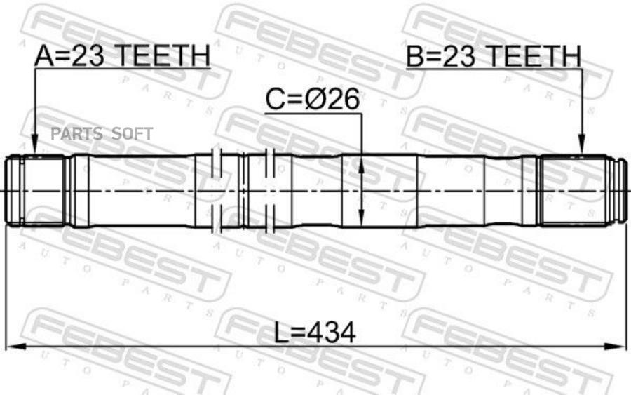 

FEBEST Полуось FEBEST 2112-CMAXLH