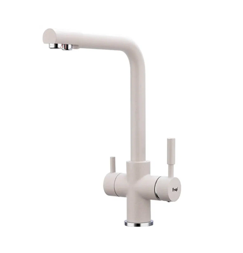 

Смеситель для кухни Frap H52 F4352, рычажный молочный, Белый