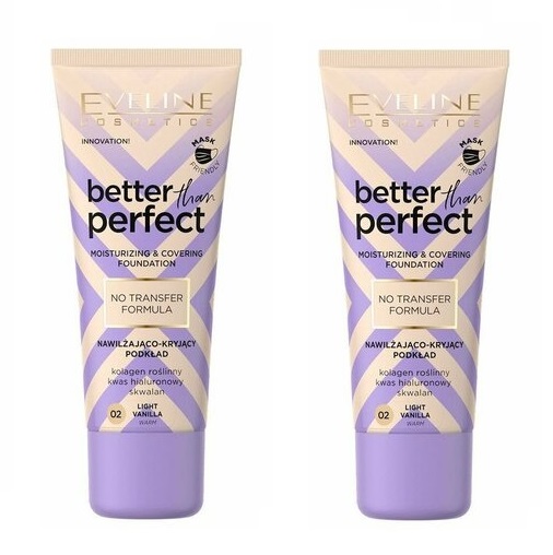 Тональная основа Eveline Cosmetics Better than Perfect тон 02 Light vanilla 30 мл 2 шт