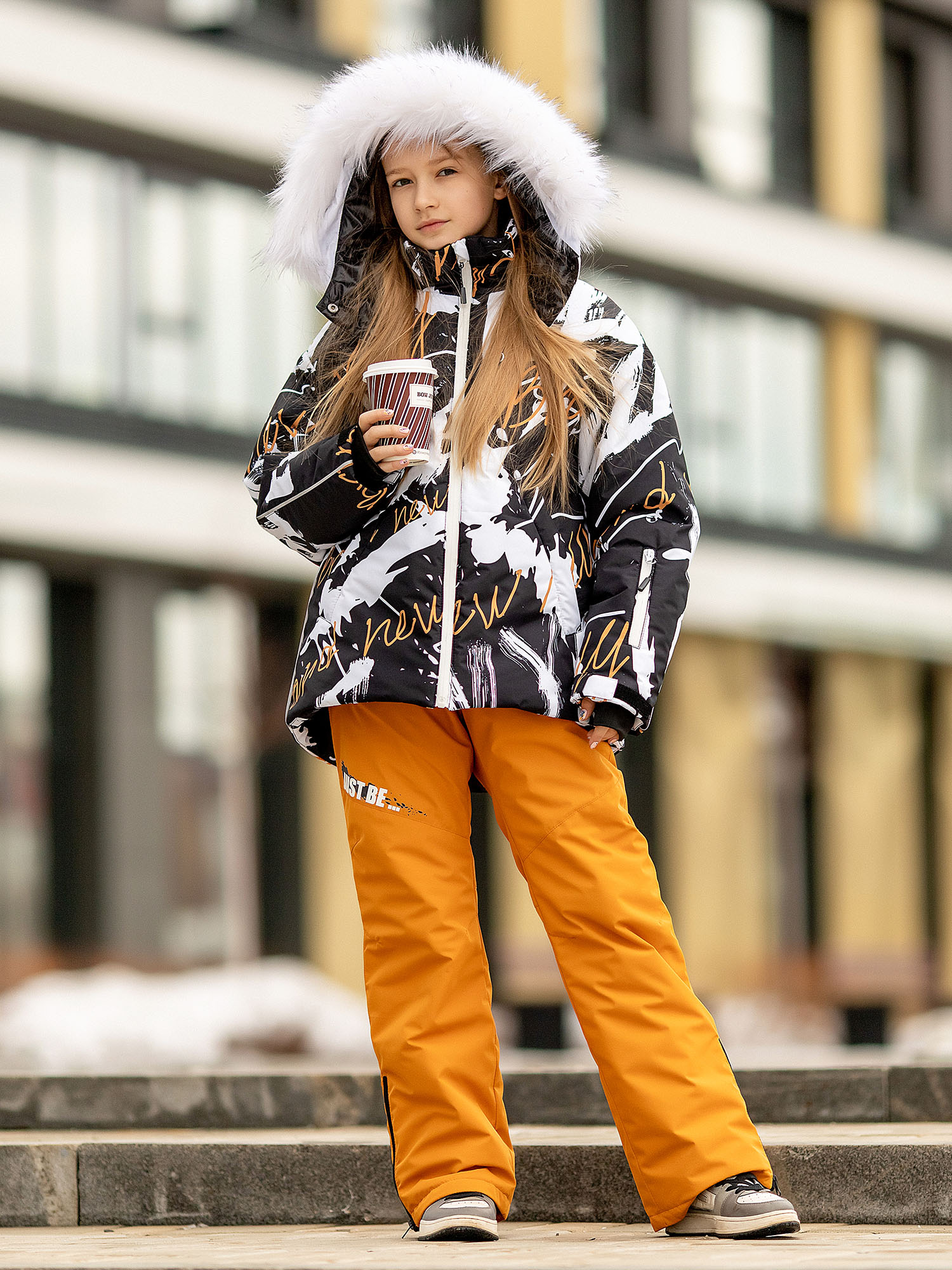 

Комплект верхней одежды Batik 128-23з, черно-белый, горчичный, 134, Черный;белый;оранжевый, 128-23з