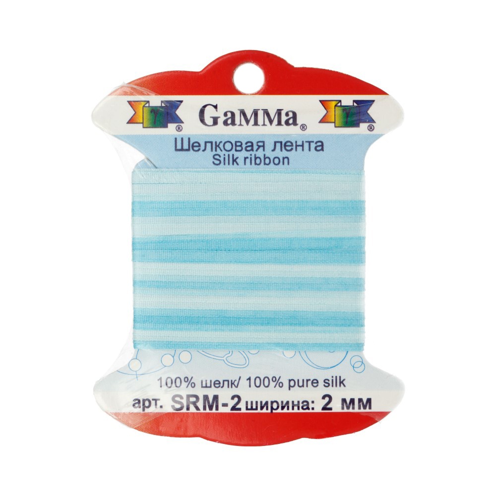 

Gamma шелковая, 2 мм, 9,1+-0,5 м, M009, светло-голубая, бирюзовая, Голубой