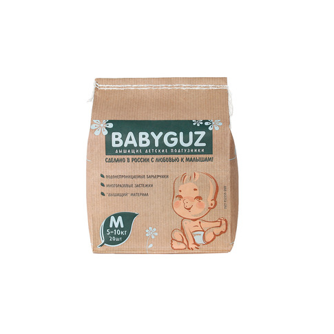 фото Подгузники babyguz m, 5-10 кг, 20 шт.