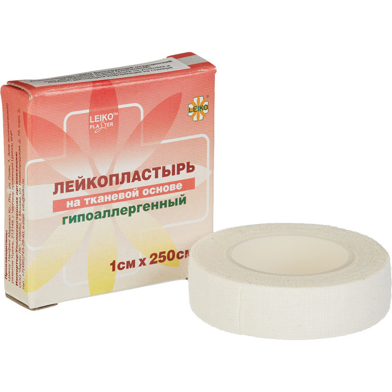 

Лейкопластырь Leiko тканевый 1х250см 48 шт., Белый, Leiko plaster