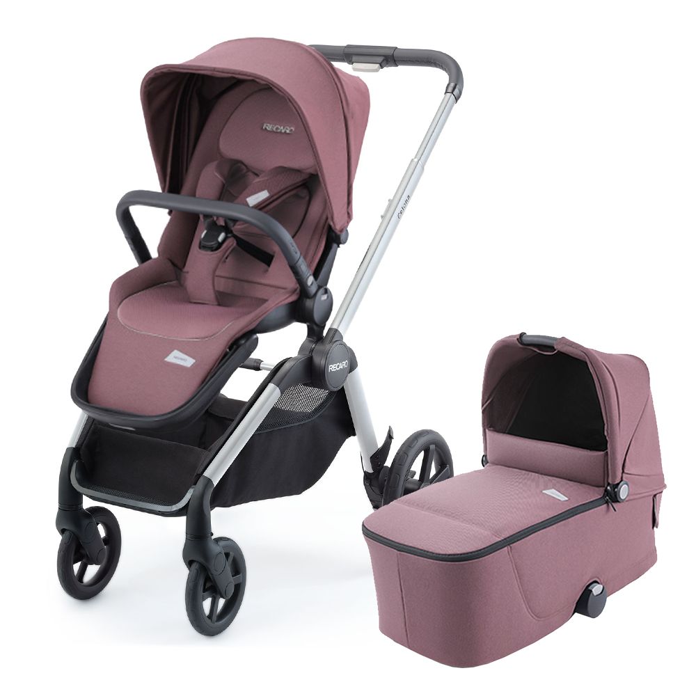 фото Коляска 2 в 1 recaro celona, шасси silver, расцветка prime pale rose