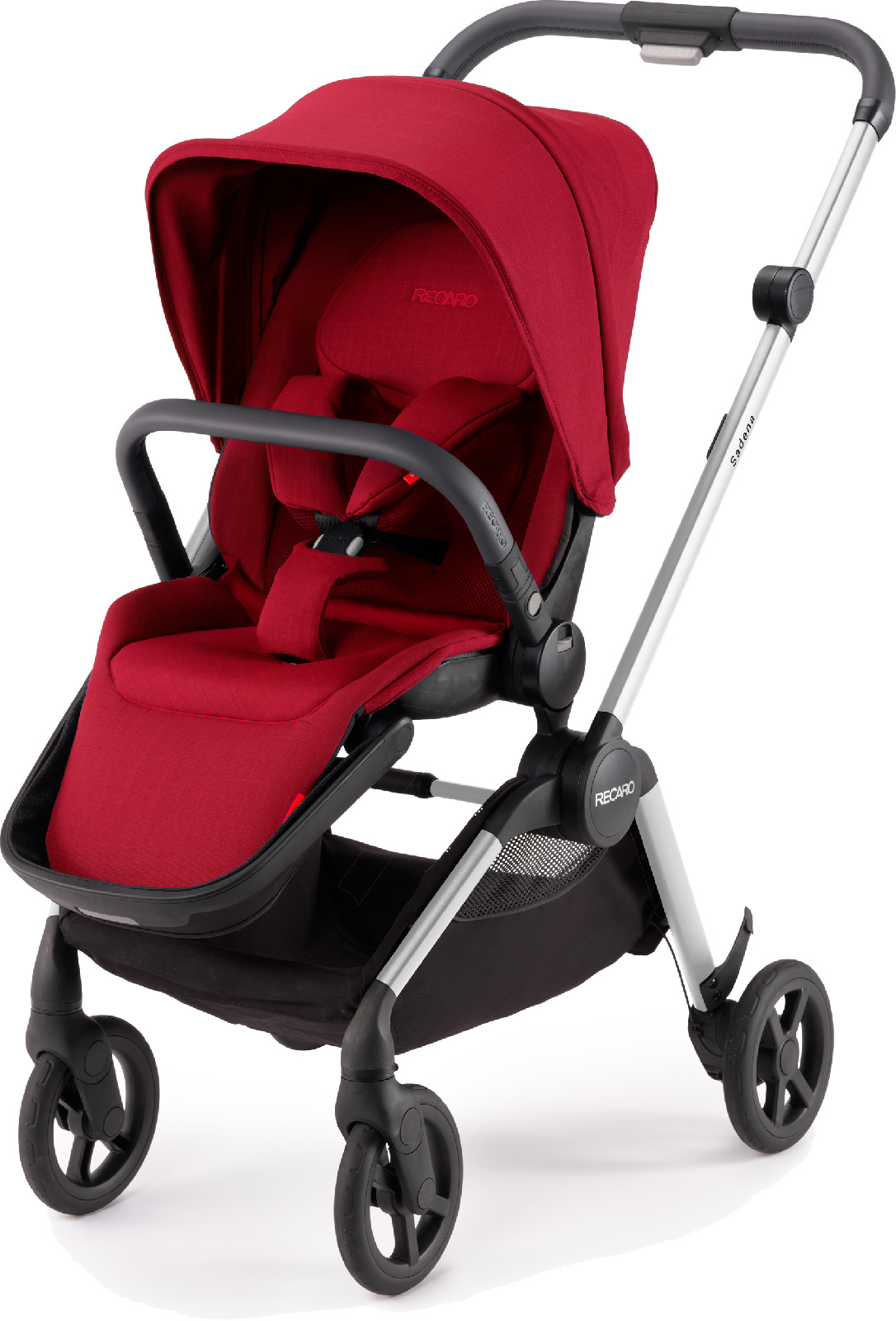 

Коляска 2 в 1 Recaro Sadena, шасси Silver, расцветка Select Garnet Red, Sadena, шасси Silver