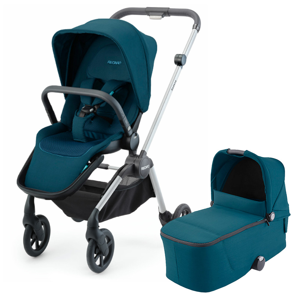 фото Коляска 2 в 1 recaro sadena, шасси silver, расцветка select teal green