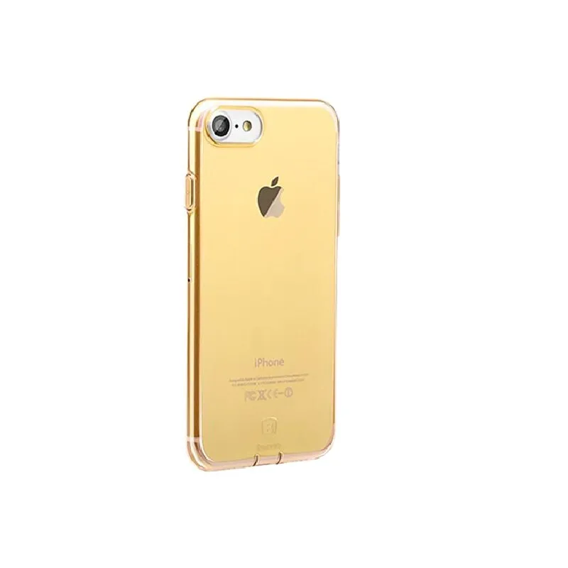 фото Накладка iphone 7 simple with-pluggy baseus transparent gold