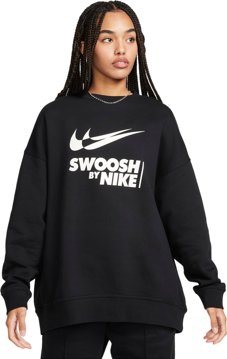 Свитшот женский Nike W NSW FLC OS CREW GLS XS черный