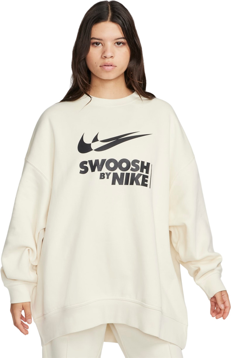 

Свитшот женский Nike W NSW FLC OS CREW GLS бежевый M, W NSW FLC OS CREW GLS