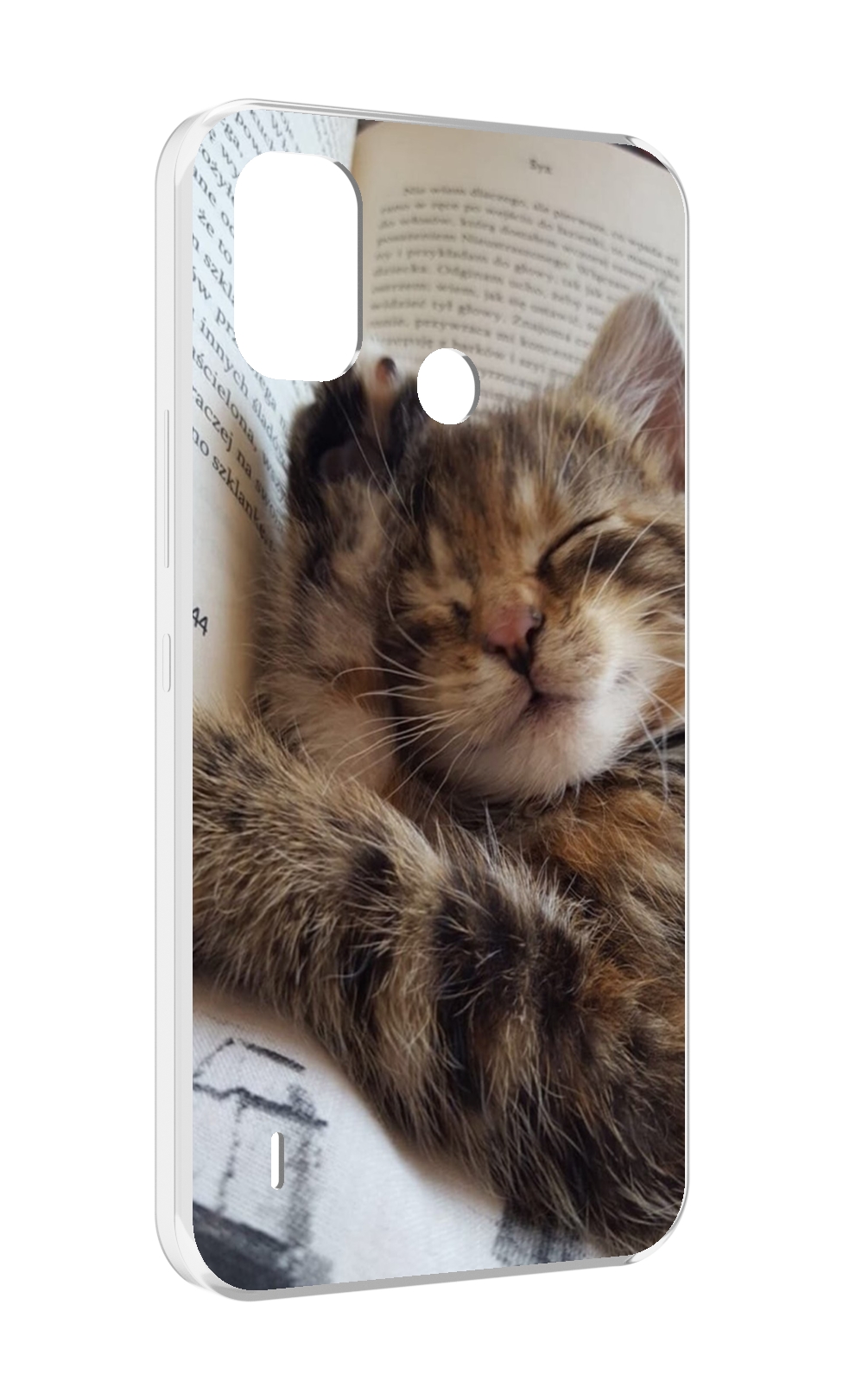 

Чехол MyPads Спящий-котенок для Itel A48, Прозрачный, Tocco