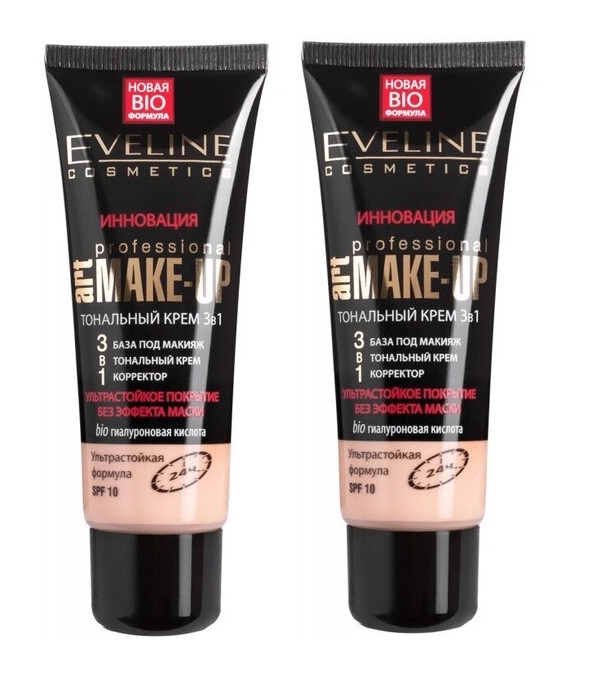 Тональный крем Eveline Cosmetics светлый бежевый Art Professional Make-up 30 мл 2 шт