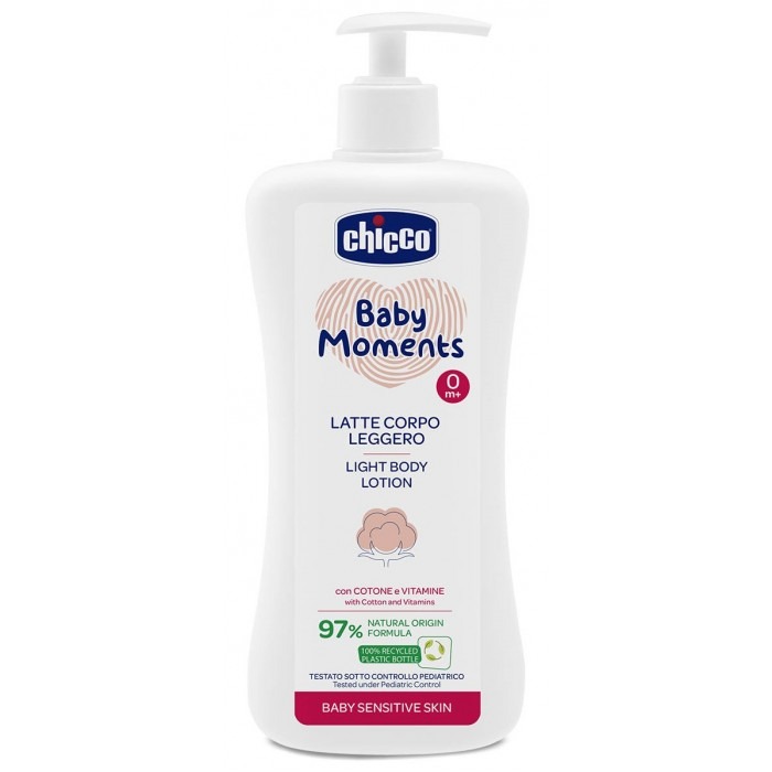 фото Лосьон для тела chicco baby moments нежная консистенция 0м+, 500 мл