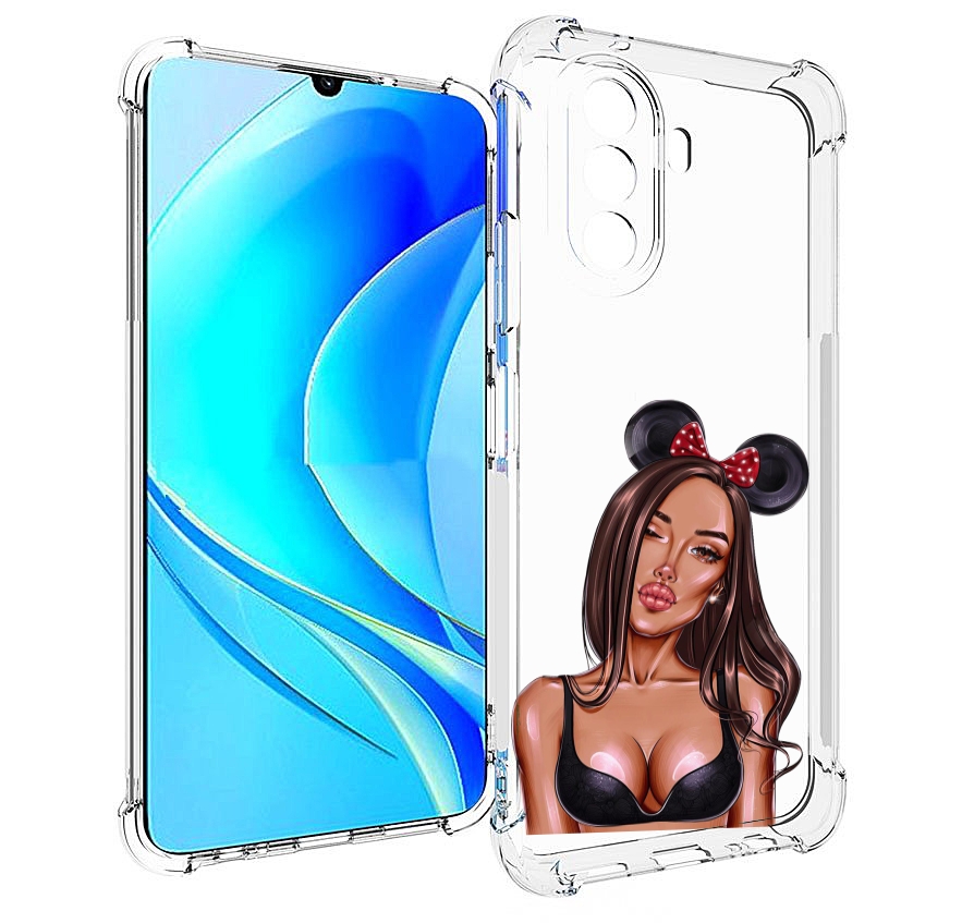 

Чехол MyPads девушка-в-купальнике-с-ушками женский для Huawei Nova Y70 / Nova Y70 Plus, Прозрачный, Tocco