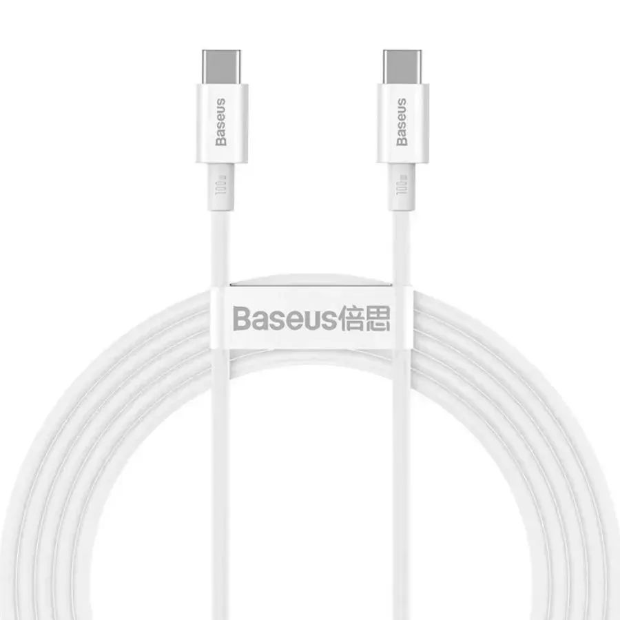 

Кабель USB-C BASEUS Superior Series Fast Charging, Type-C-Type-C, 2 м, белый